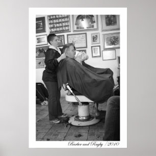 Barberaren shoppar poster