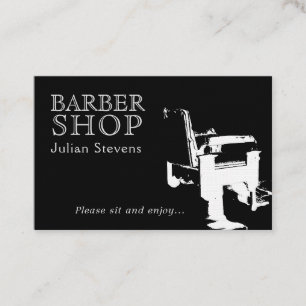 Barberaren shoppar stolen avbildar täcker visitkort