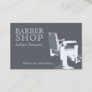 Barberaren shoppar stolen avbildar täcker visitkort