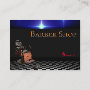 Barberaren shoppar vintagesvarten, vit, checkers visitkort