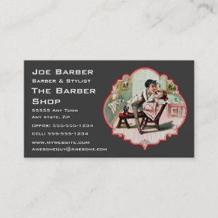 Barberaren shoppar visitkort