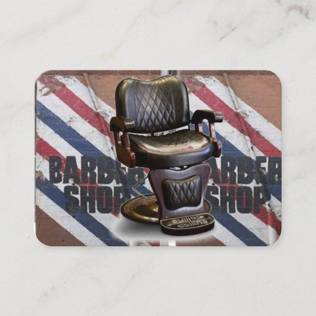 Barberaren shoppar visitkort (Framsida)