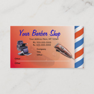Barberaren shoppar visitkortar visitkort
