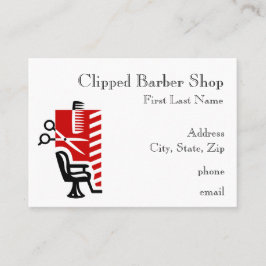 Barberaren shoppar visitkortar visitkort