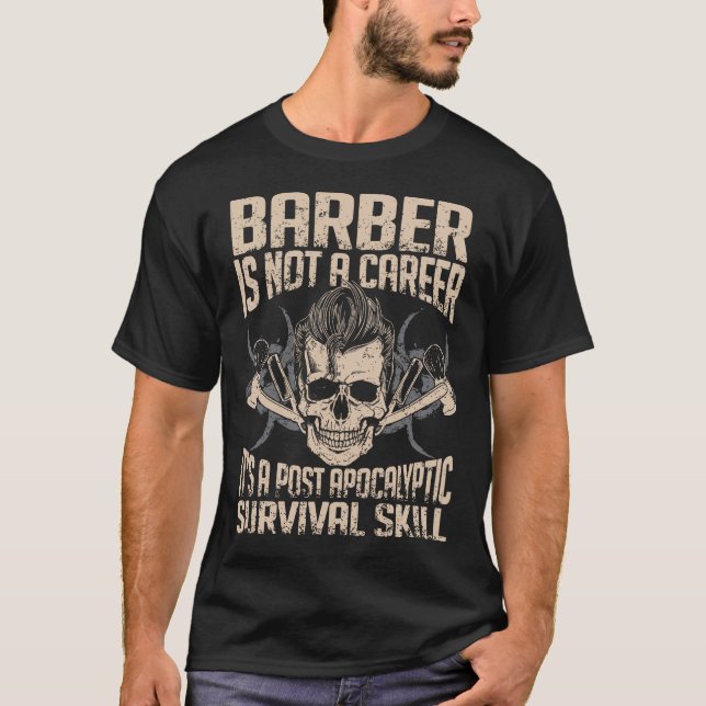 Barberareöverlevnadexpertis - varm t-shirt (Framsida)