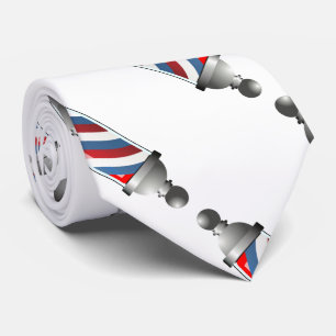 BarberarePole design på en nackeTie Slips