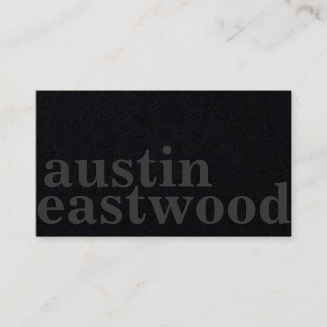 Barberaresnittkortet - allt svart allt visitkort (Framsida)