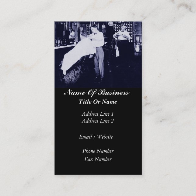 Barberarevisitkort Visitkort (Framsida)