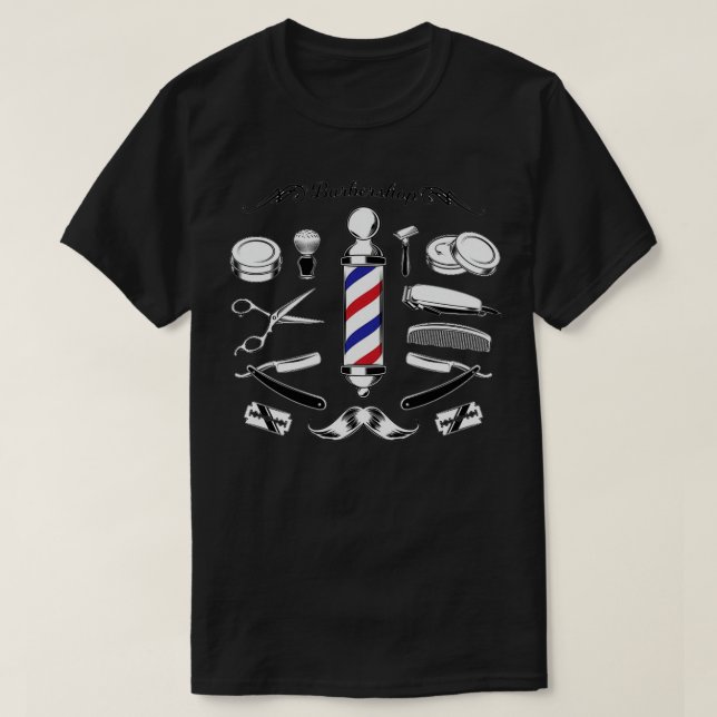 Barberbutiksbarber T Shirt (Design framsida)