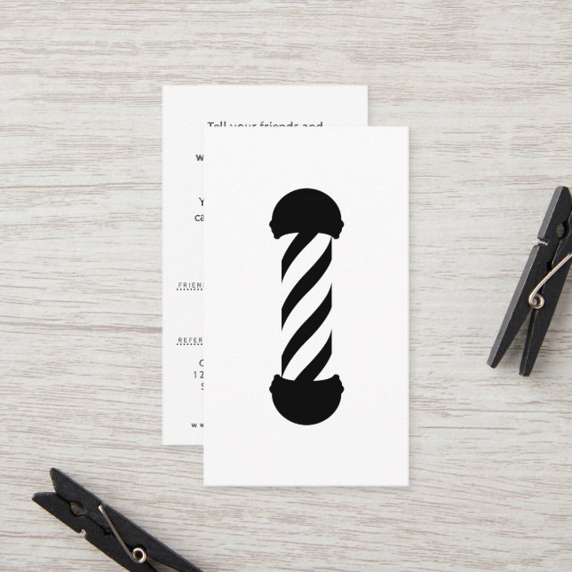 barberbutikspool refererar till en vän rabattkort (Fram/Back In Situ)