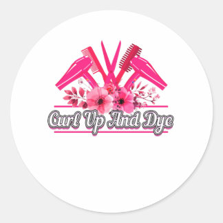 Barberdesign, sax, komb, hårtorr runt klistermärke