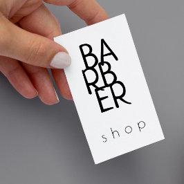 Barberenkel modern typografi, svart och vitt visitkort