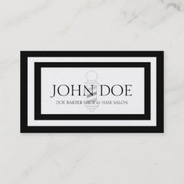 Barberkulör Stylist Black Gräns Guld Papprare Visitkort