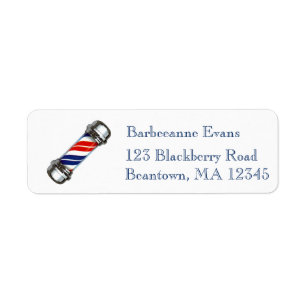 Barberpole 2 returadress etikett