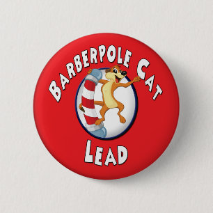 Barberpole kattemblem -- Bly- Knapp