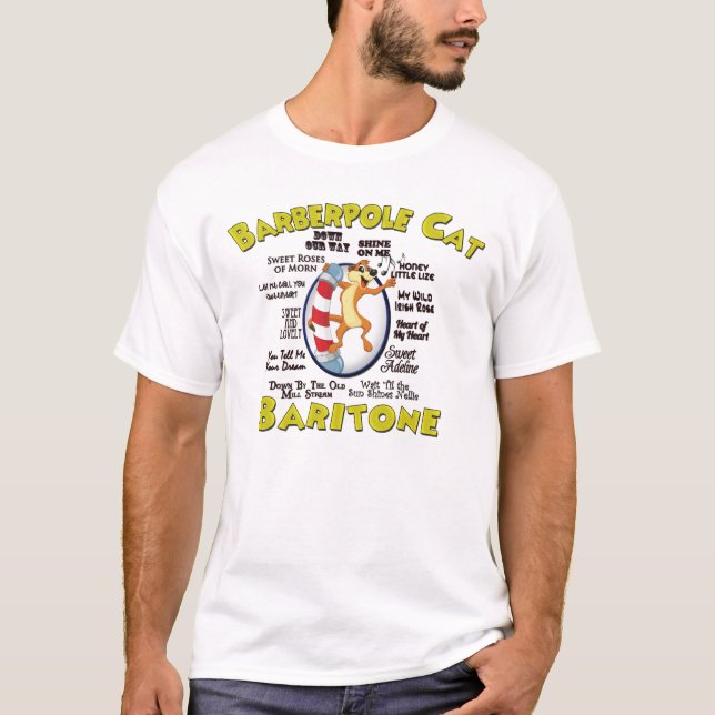 Barberpole kattT-tröja -- BARYTON T-shirt (Framsida)