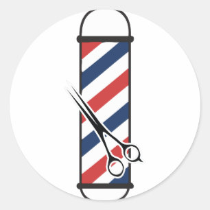 barberpole runt klistermärke