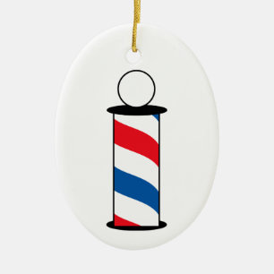 Barberpoler Julgransprydnad Keramik