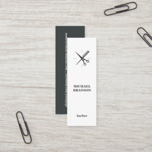 Barberreducerande sax för Lodrät Mini Visitkort