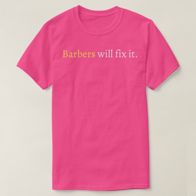 Barbers fixar det. t shirt (Design framsida)