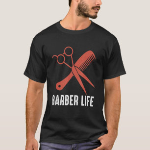 Barbers Life Hairstylist Hairdressers Scissors Gra T Shirt