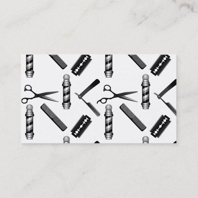 Barbers Shop Hairdresser Visitkort (Baksida)