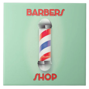 Barbers Shop Vintage Pole-tecken Kakelplatta