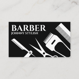 Barbers verktyg former visitkort