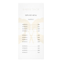 Barbersalon, enkel meny för modern elegant