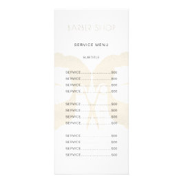 Barbersalon, enkel meny för modern elegant