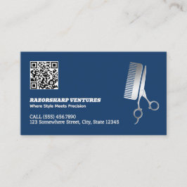 Barbershop Anpassningsbar QR Visitkort