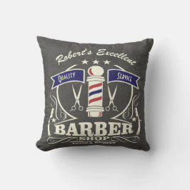 Barbershop Barber Hipster Stylist Pole Red Blue Kudde