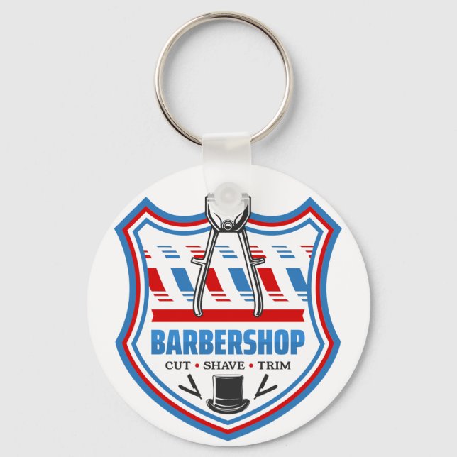 Barbershop Barber Nyckelring (Framsida)