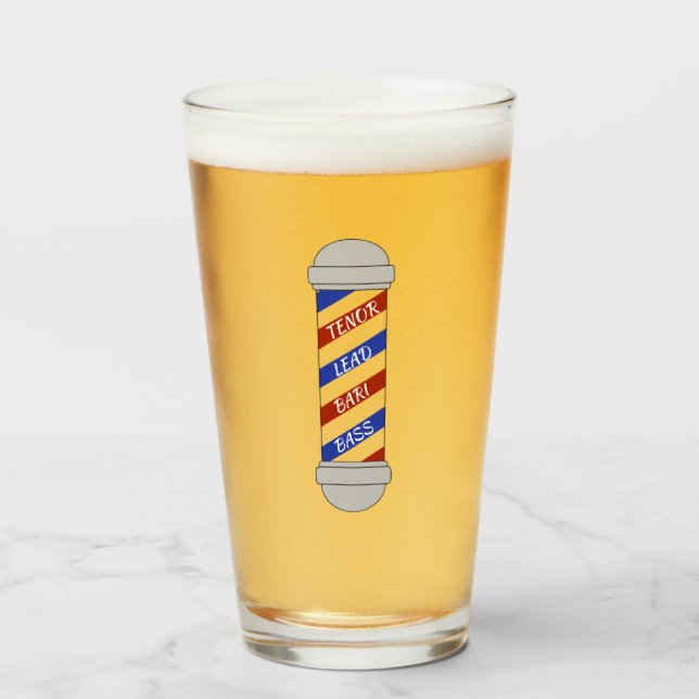 Barbershop Barber Pole Parts Kopp (Framsida fylld)