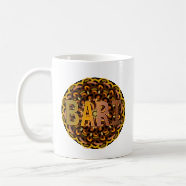 BARBERSHOP BARI MANDALA RETRO 70-TAL ABSTRAKT SUDD KAFFEMUGG (Vänster)