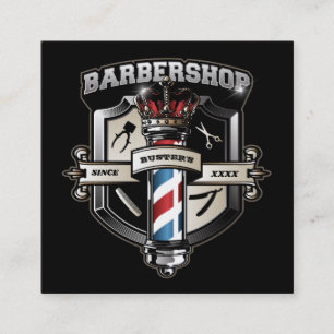 Barbershop Classic-Affärskortet Personalize Fyrkantigt Visitkort