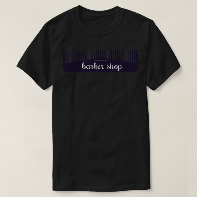 Barbershop Comb T Shirt (Design framsida)