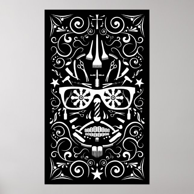 barbershop dia de los muertos poster (Framsidan)