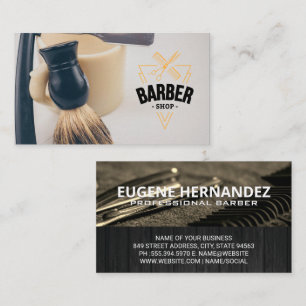Barbershop Emblem   Barber Verktyg Visitkort