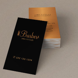 Barbershop guld-saxstolpar för barber visitkort