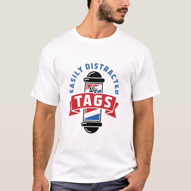 Barbershop Harmony Easily Distrated by Märkres T Shirt (Framsida)