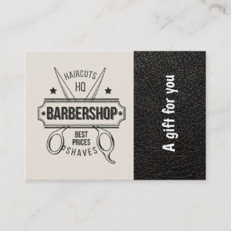 Barbershop-läderutseendet Gift-certifikat Rabattkort