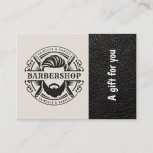 Barbershop-läderutseendet Gift-certifikat Rabattkort