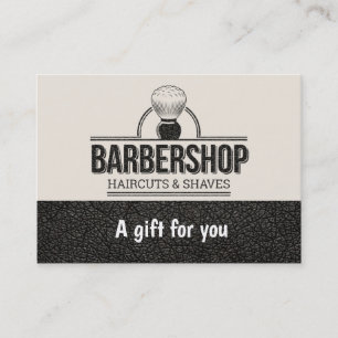 Barbershop-läderutseendet Gift-certifikat Rabattkort