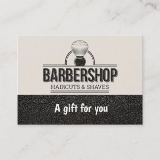 Barbershop-läderutseendet Gift-certifikat Rabattkort