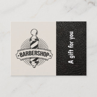 Barbershop-läderutseendet Gift-certifikat Rabattkort