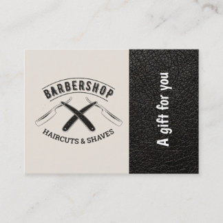 Barbershop-läderutseendet Gift-certifikat Rabattkort
