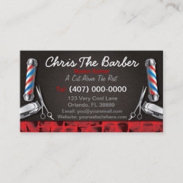 Barbershop Loyalty Card (Barberpole och klippmaski Visitkort