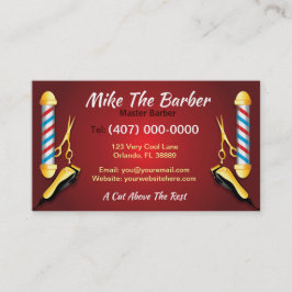 Barbershop Loyalty Card (Barberpole och klippmaski Visitkort