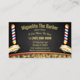 Barbershop Loyalty Card (Barberpole och klippmaski Visitkort